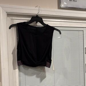 Fabletics Black Sleeveless Crop Top